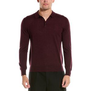 Bruno Magli Mens  Wool Polo Sweater, Green
